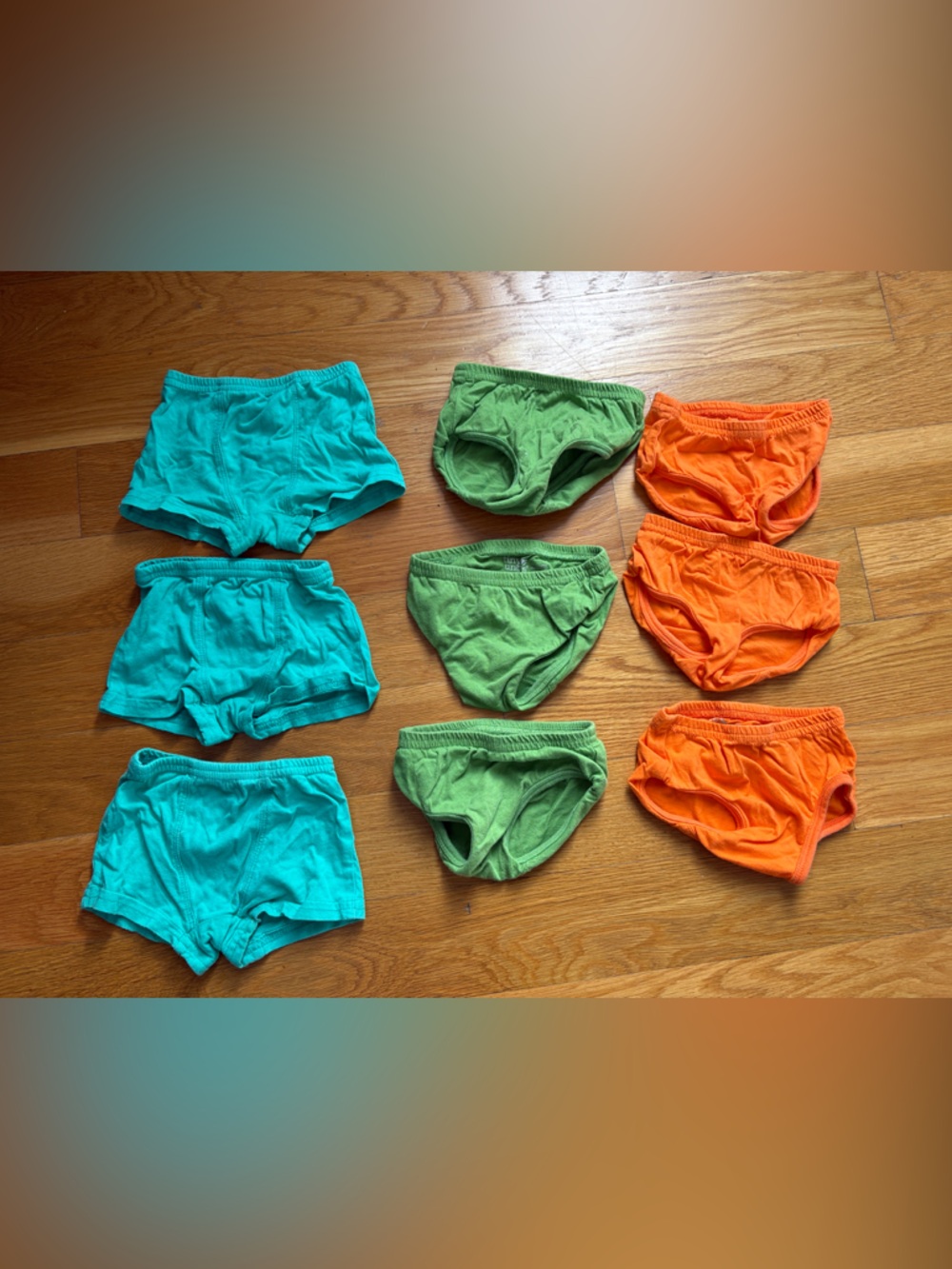 Tiny Undies Organic Cotton Briefs (6) and Boxers (3)